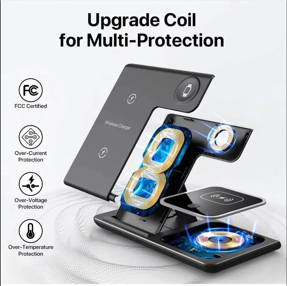 FLEXNSHADE 3-in-1 Wireless Charging Station
