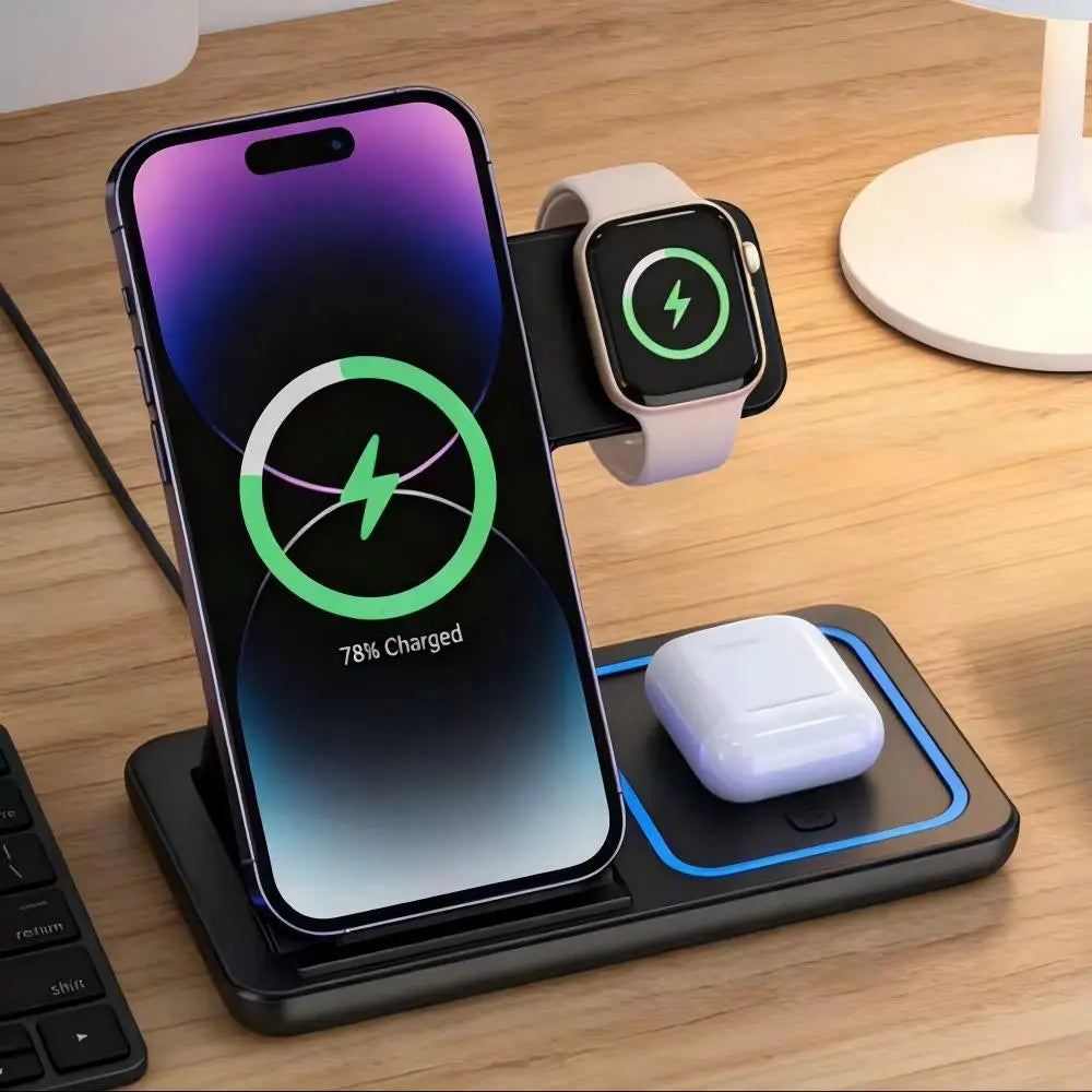 FLEXNSHADE 3-in-1 Wireless Charging Station
